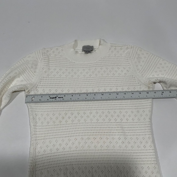 Grey Jason Wu Sz S Open Knit Sweater Star White - Picture 7 of 8
